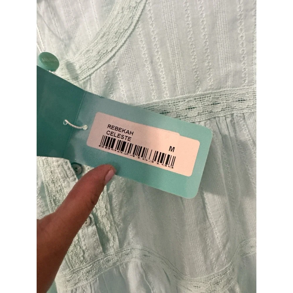 Melissa Odabash coverup Dress Pool Beachwear Rebekah Celeste Light Blue NWT Sz M